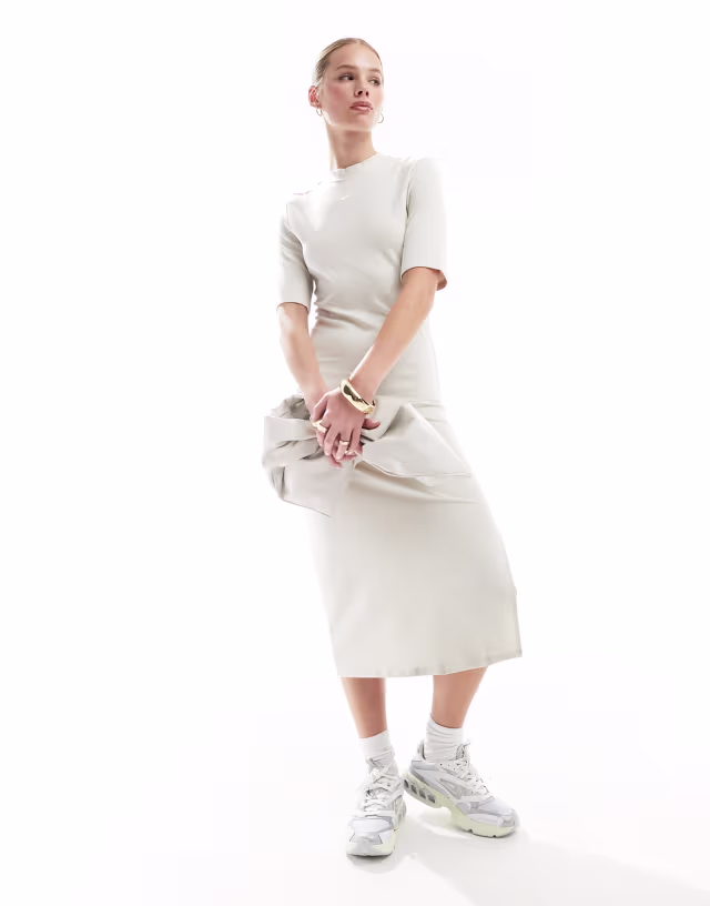Nike Essentials midi dress in cream
